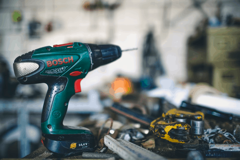 green Bosch hand drill