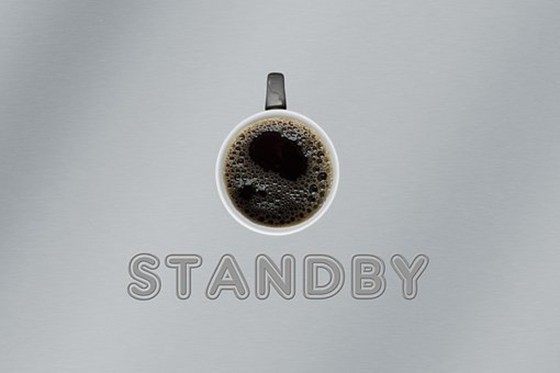 cup of coffee with the word "standby" below it