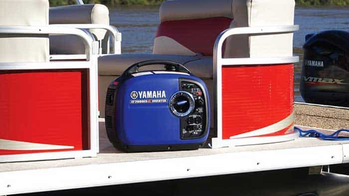 Yamaha electrical generator on a pontoon boat